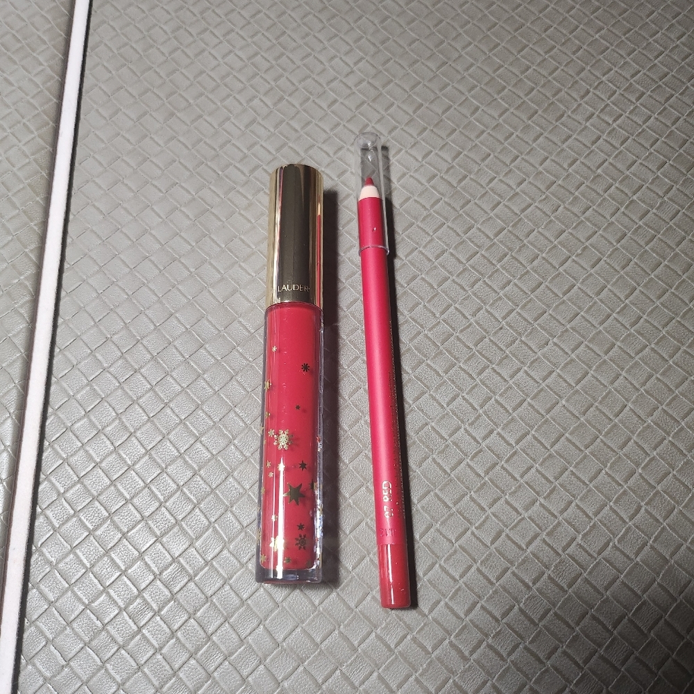 Estee Lauder lip shine + lip pencil
